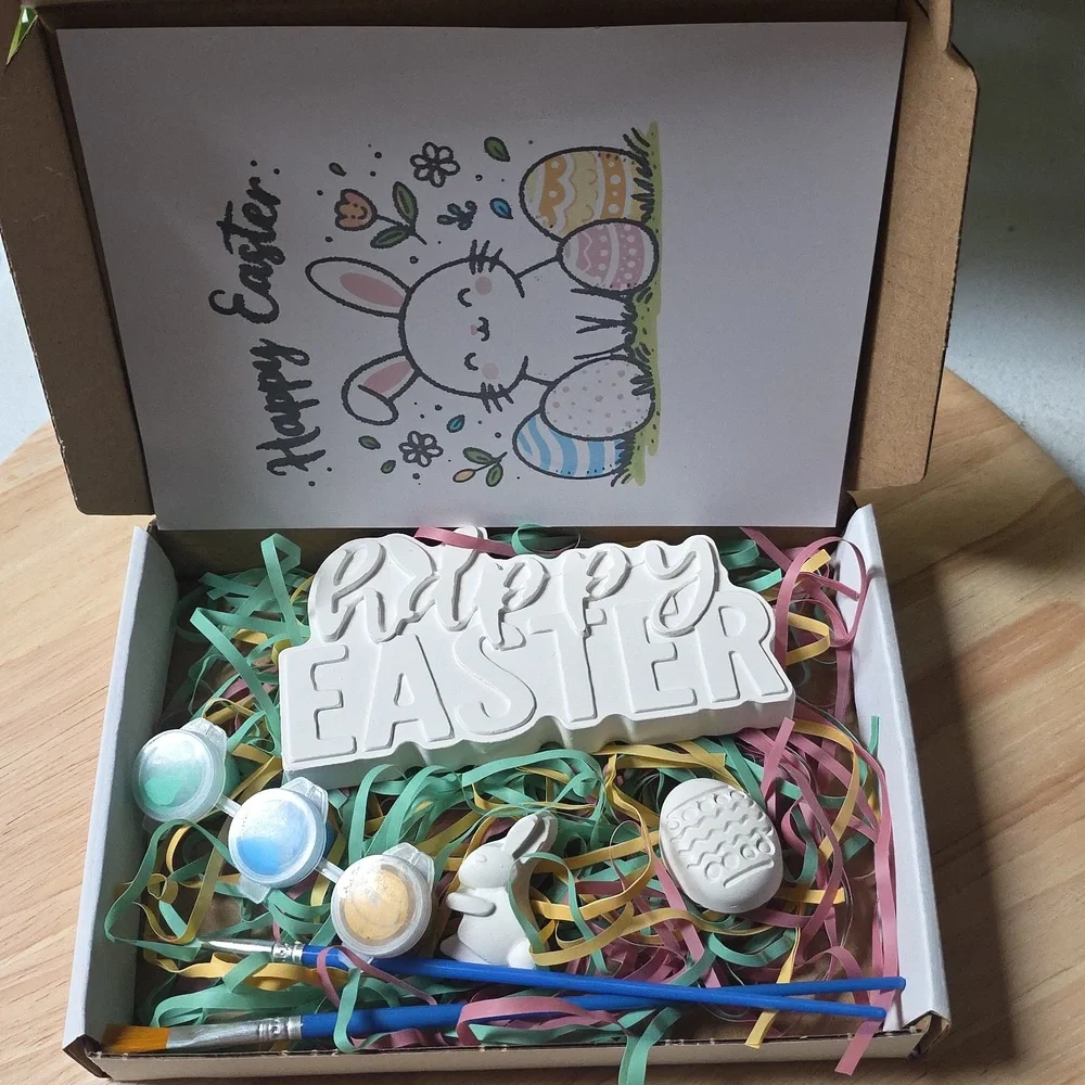 DIY Paint it yourself Happy Easter Craft Set with Paints